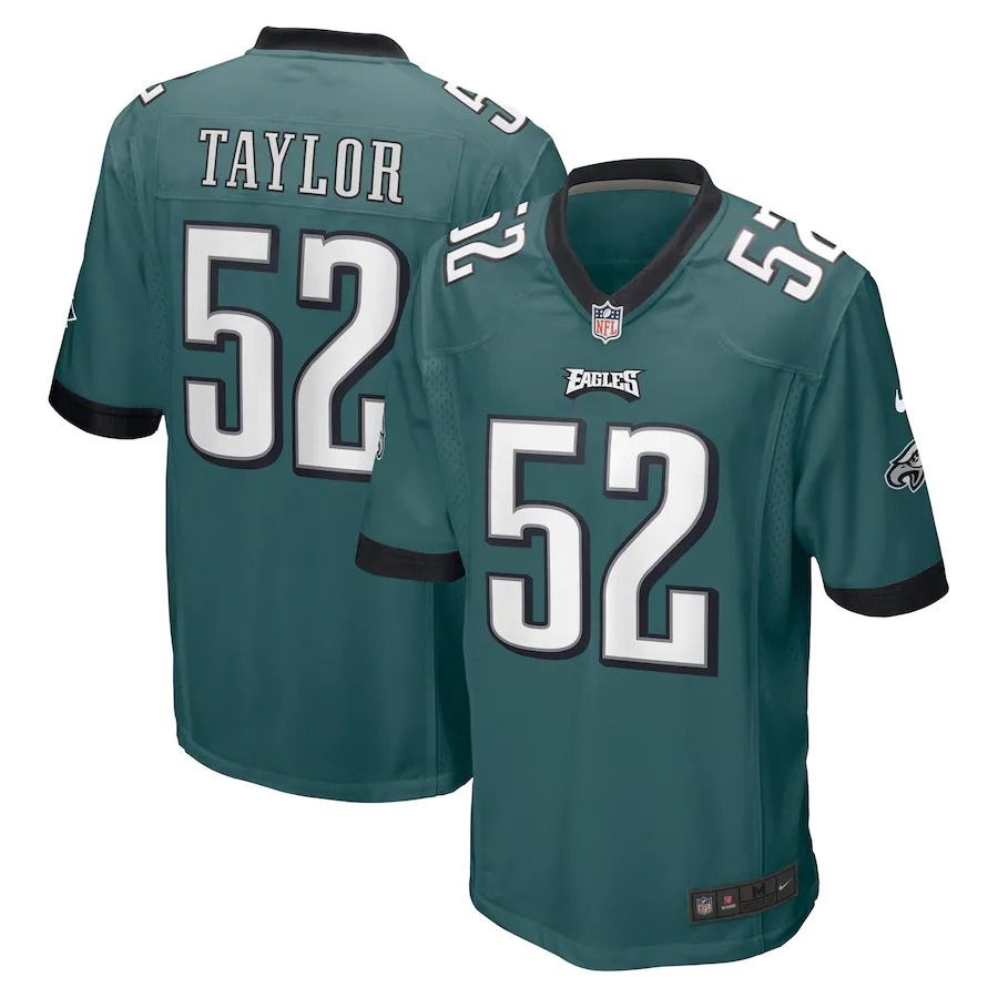 Men Philadelphia Eagles 52 Davion Taylor Nike Midnight Green Game NFL Jersey